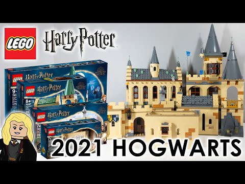 Combining All 2021 LEGO Harry Potter Hogwarts Castles | Four Sets, One ...